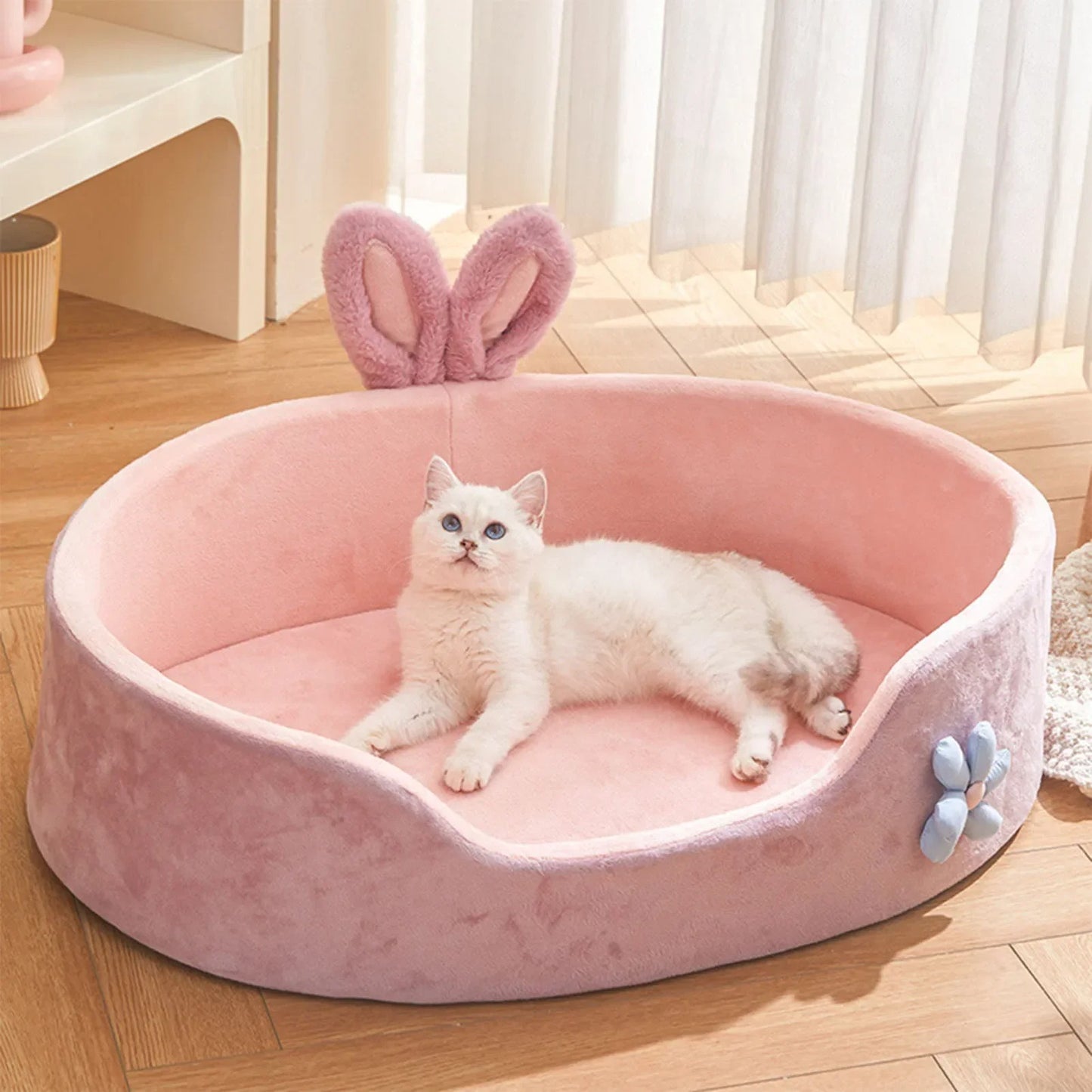 Panier pour chat fleur