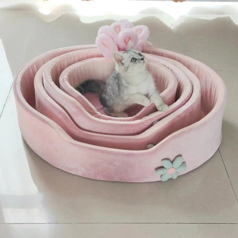 Panier pour chat fleur