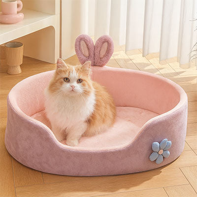 Panier pour chat fleur