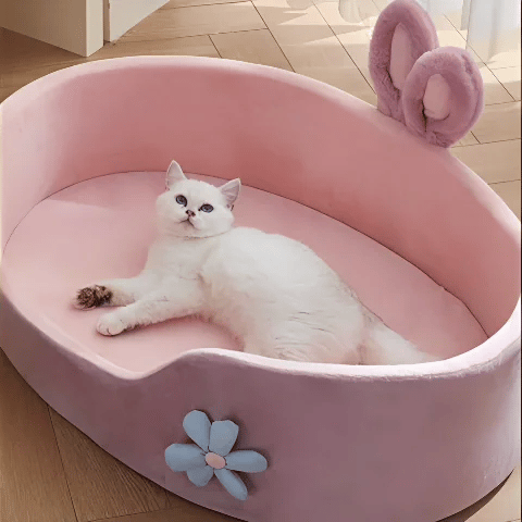 Panier pour chat fleur