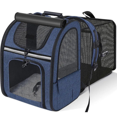 Sac de transport pour chat bleu
