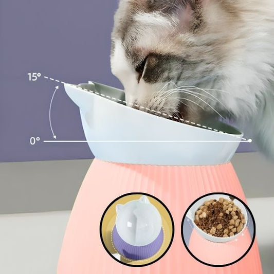 Bol d'alimentation surélevé pour chat