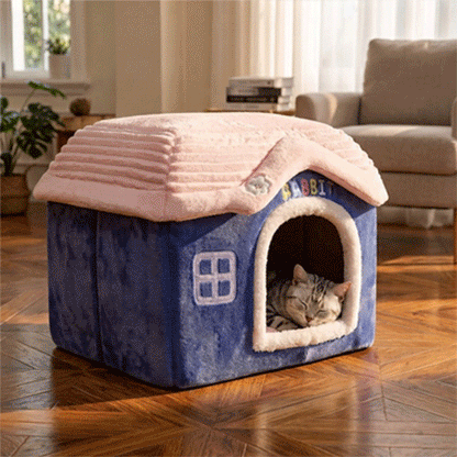 Maisonnette pour chat pliable – démonstration du montage en quelques secondes