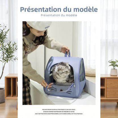 Démonstration ouverture sac à dos pour chat – accès facile