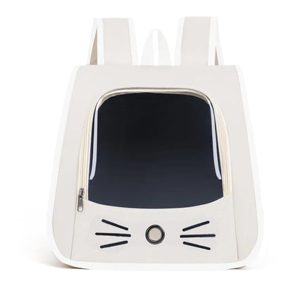 Sac à dos pour chat blanc – vue de face coloris vif