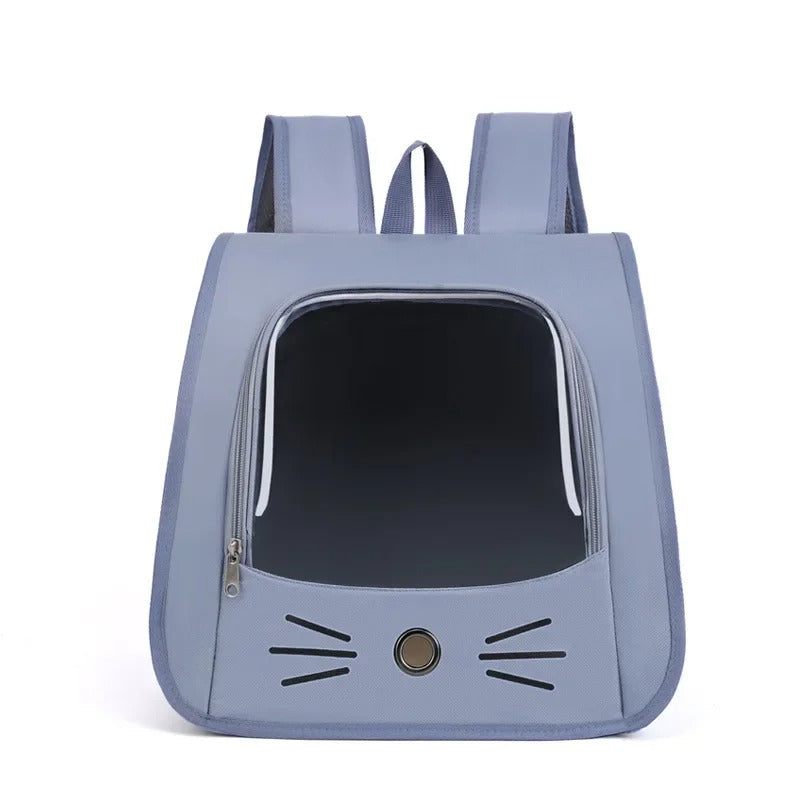 Sac à dos pour chat bleu – vue de face coloris bleu