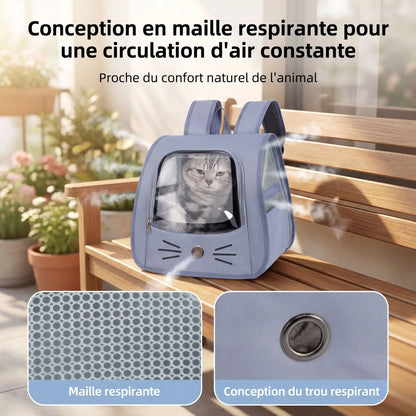 Grille d'aération sac à dos pour chat – circulation d'air