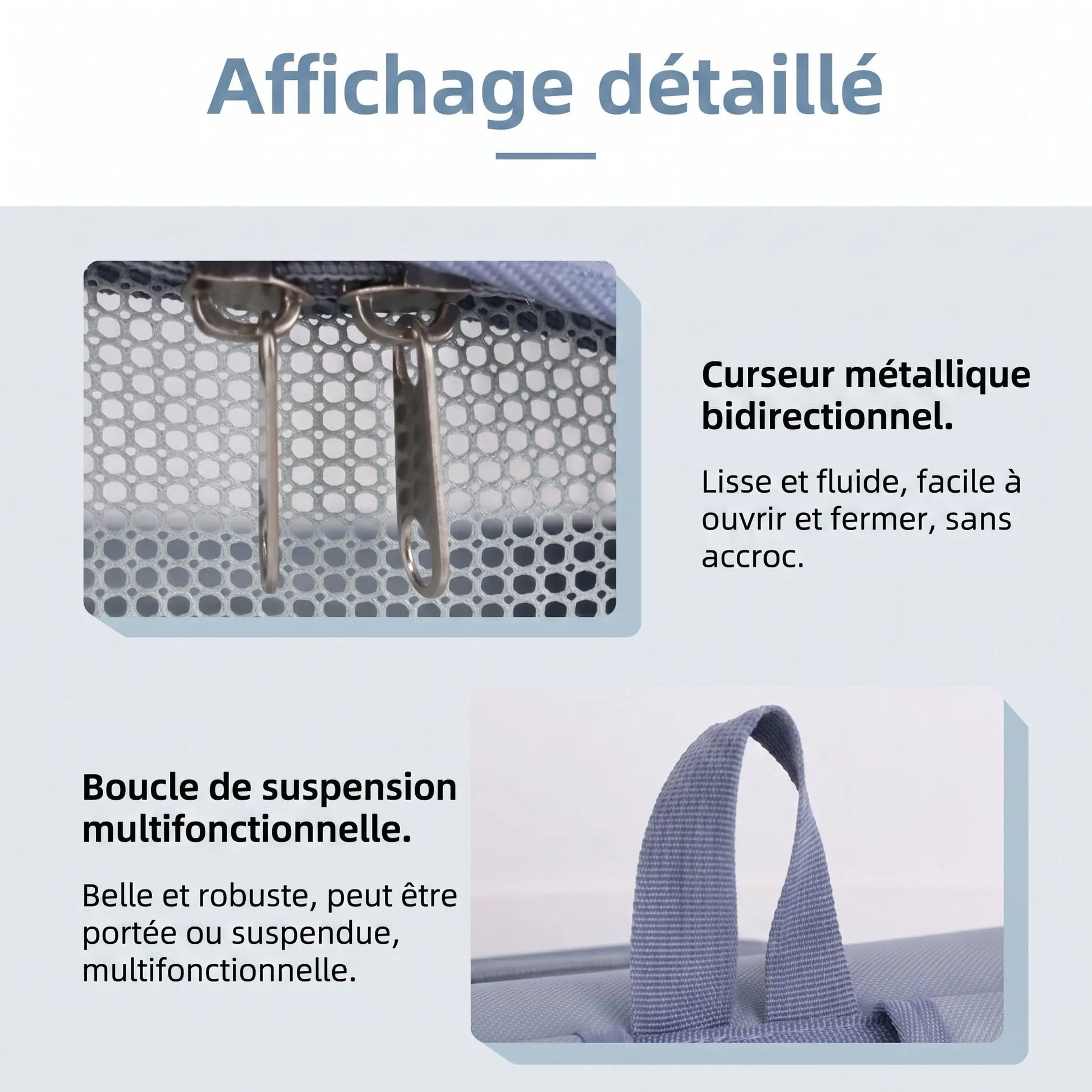 Affichage détaillé sac à dos pour chat – caractéristiques
