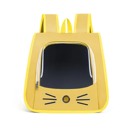 Sac à dos pour chat jaune – vue de face coloris vif