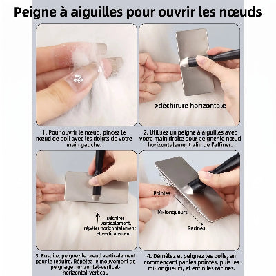 Différentes utilisations de la brosse démêlante SilkyPet
