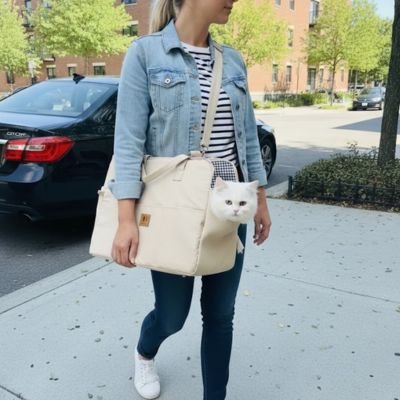 Chat sac de transport 