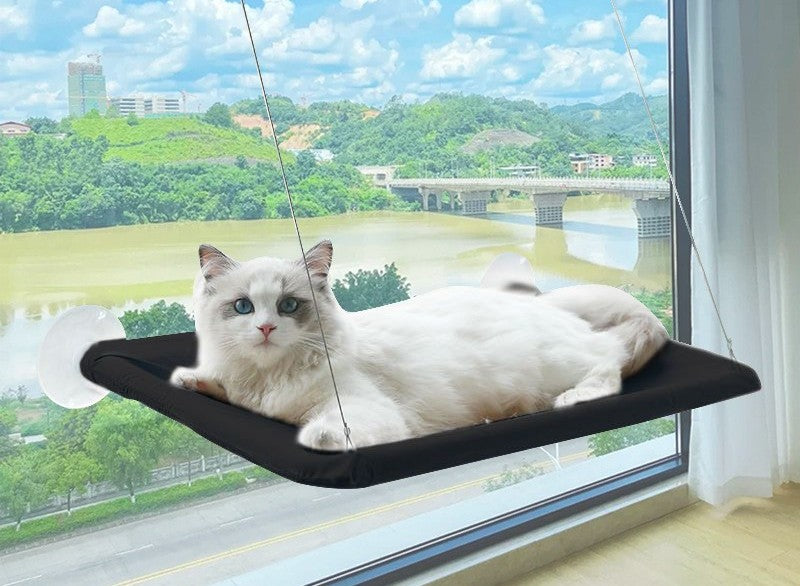 Hamac chat fenêtre à ventouses – coloris noir