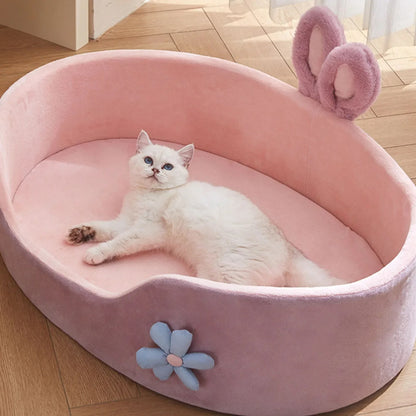 Panier pour chat fleur