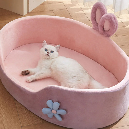 Panier pour chat fleur