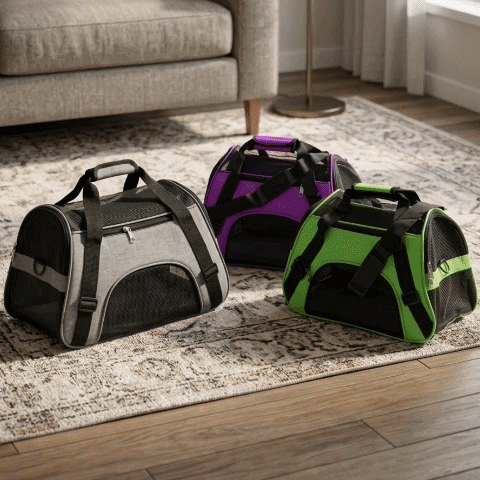 Sac transport chat mesh respirant multi-ouvertures - démonstration des fonctionnalités