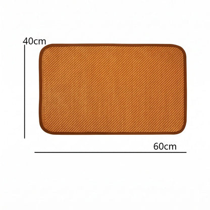 Tapis Rafraîchissant pour Chat | Confort Été – Bambou & Rotin